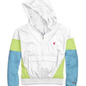 Champion Warm Up Jacket Nylon Pullover Womens White NWT